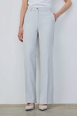 Прямые брюки со стрелками, светло-серые MARIA