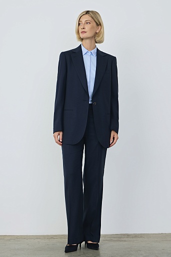 Однотонные брюки, цвет темно-синий MARIA