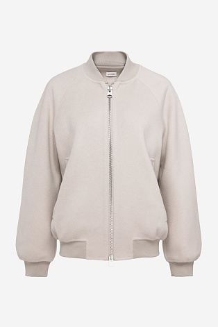 Бомбер из шерсти, песочный