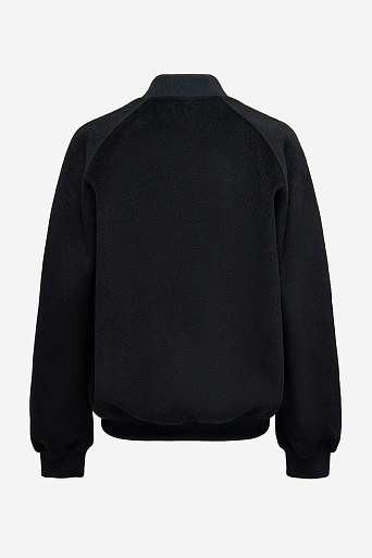 Бомбер из шерсти, черный