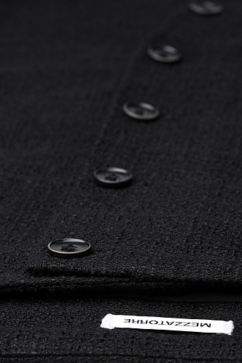 Юбка букле с ассиметричной застежкой, черная ALETTA