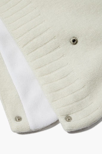 Капор с ангорой, молочный