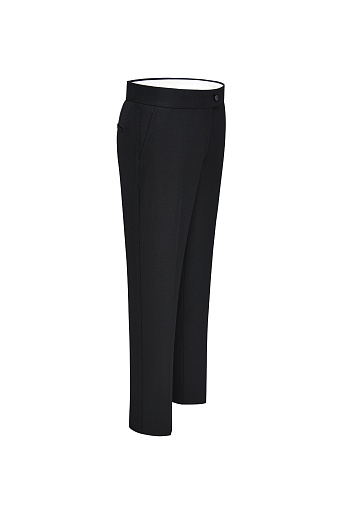 Зауженные брюки со стрелками, черные