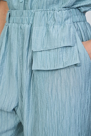 Комбинезон из жатой ткани, голубой