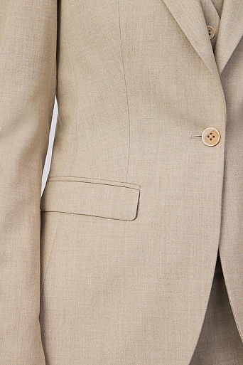 Жакет на одной пуговице, цвет бежевый меланж MIRA