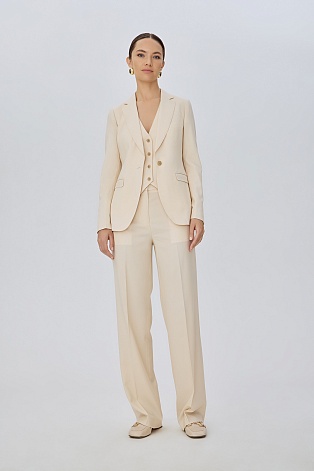 Кремовый жакет на одной пуговице MIRA