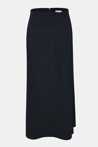 Черная юбка со складками