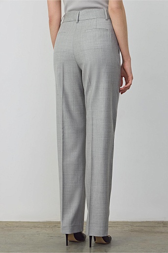 Прямые брюки со стрелками, цвет светло-серый TYRA