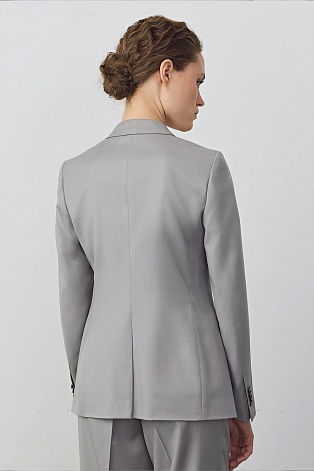 Жакет на одной пуговице, цвет светло-серый B