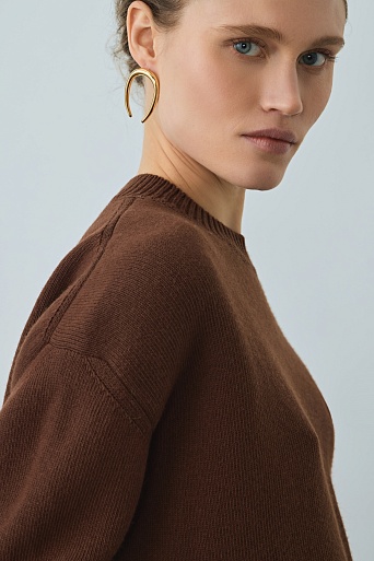 Джемпер оверсайз, цвет молочный шоколад