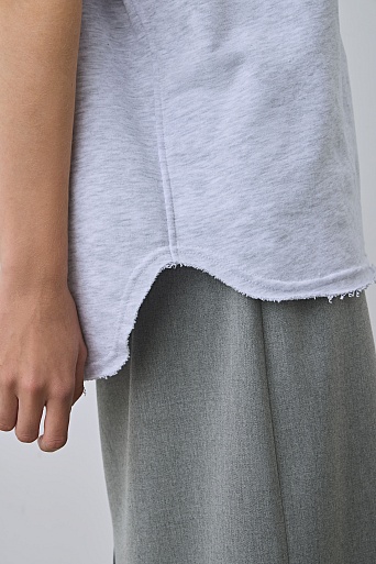 Футболка оверсайз, голубой меланж