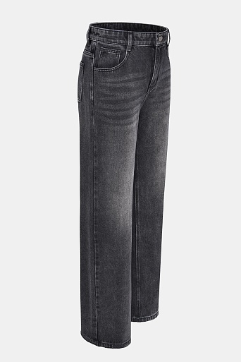 Джинсы клеш, темно-серые