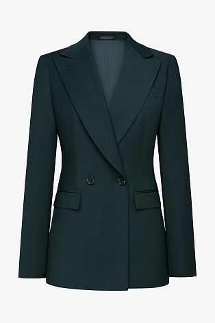 Однотонный пиджак, изумрудный I
