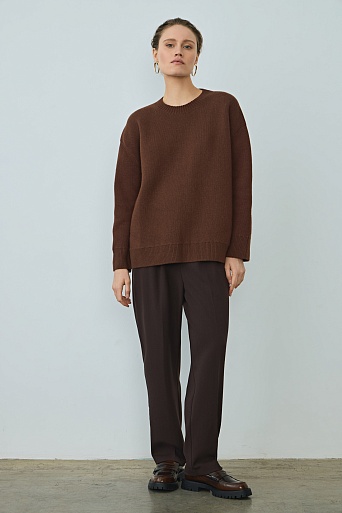 Джемпер оверсайз, цвет молочный шоколад