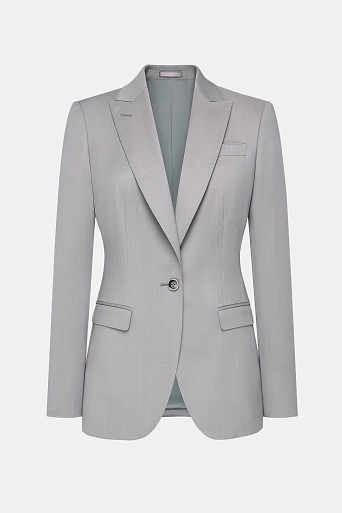 Жакет на одной пуговице, цвет светло-серый BELLA