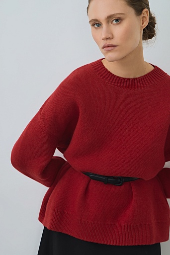 Джемпер оверсайз, красный