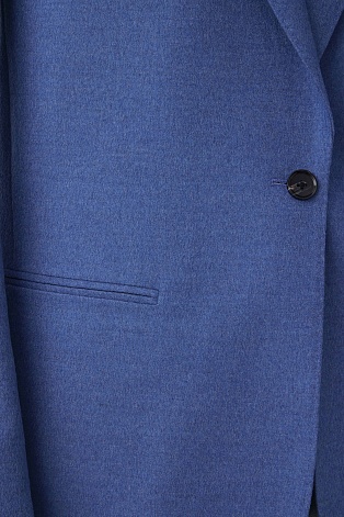 Жакет-оверсайз прямого кроя, сине-голубой M