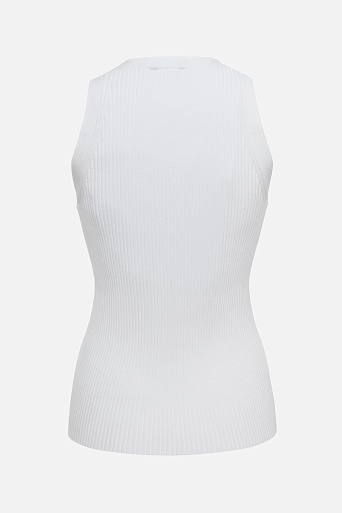 Топ без рукавов на пуговицах, белый