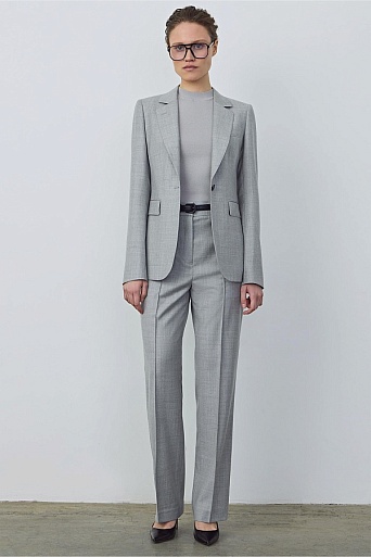 Прямые брюки со стрелками, цвет светло-серый TYRA