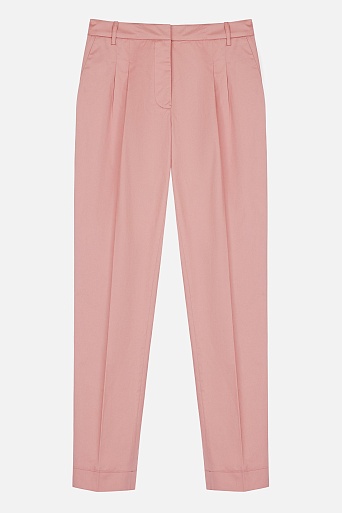 Лососевые брюки с отворотами