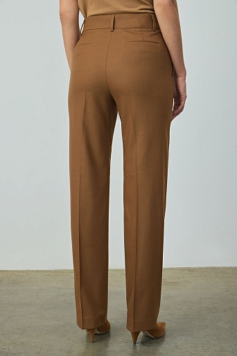 Прямые брюки со стрелками, цвет светлый шоколад TYRA