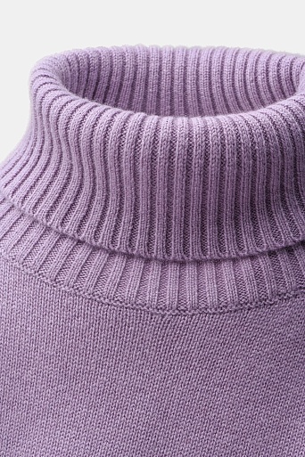 Свитер с декоративными швами с кашемиром, лавандовый