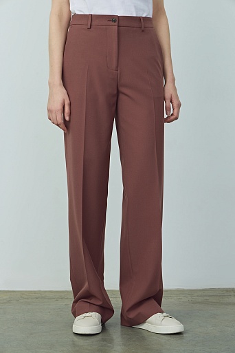 Прямые костюмные брюки со стрелками, темно-розовые LUCIA