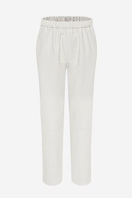 Белые брюки из экокожи