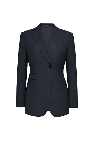 Приталенный жакет с декоративной складкой, черный