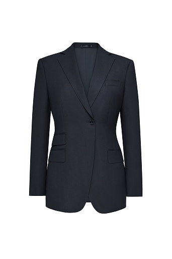 Приталенный жакет с декоративной складкой, черный