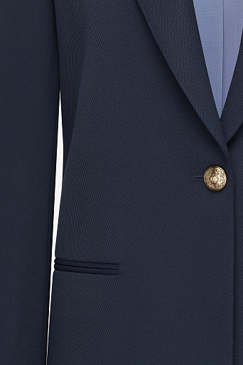 Жакет на одной пуговице, цвет темно-синий MILA