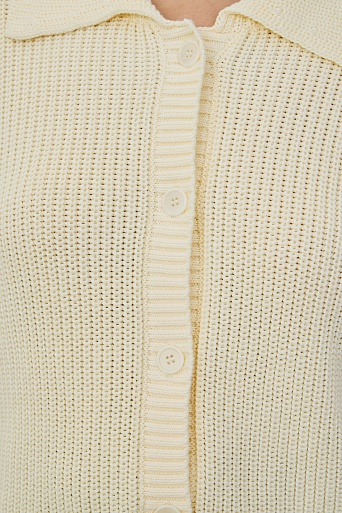 Кардиган с коротким рукавом, сливочный