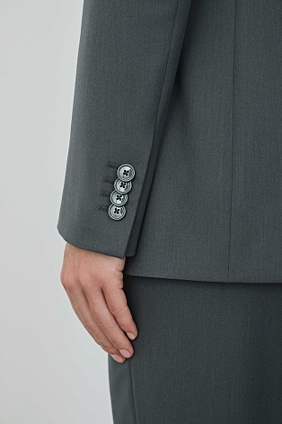 Приталенный жакет, серо-зеленый FLORENCE