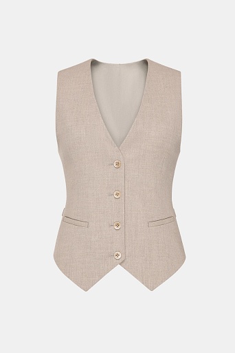 Костюмный жилет, цвет бежевый меланж VIVIENNE